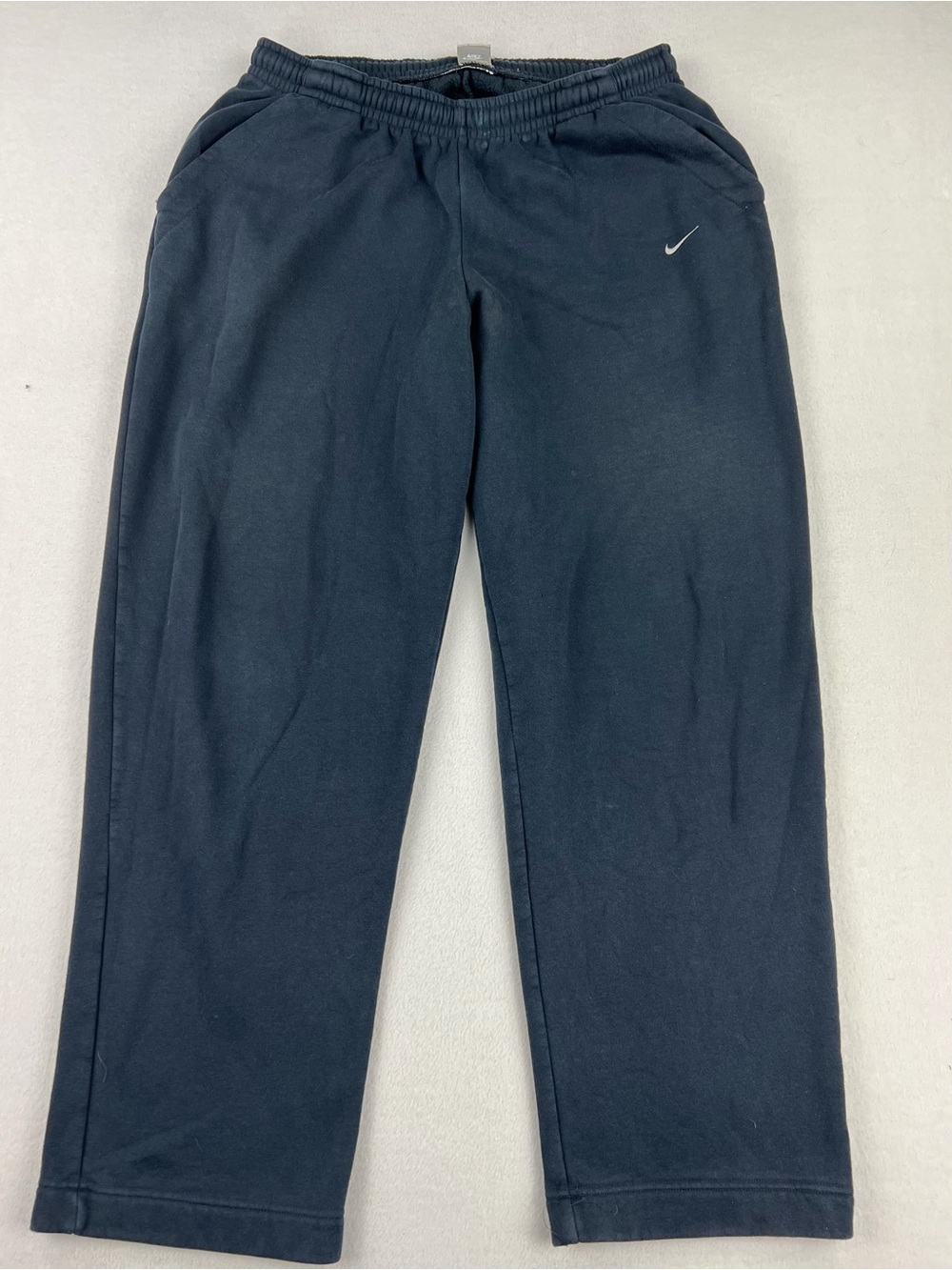 Vintage Y2K Nike Mens Straight Leg Relaxed Fit Faded Black Sweatpants Size XL